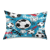 Funda De Almohada De Satén Fugidog Para Fútbol Abstracto - S