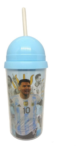 Vaso Acrilico Con Sorbete Tapa Para Mundial Mejor Regalo