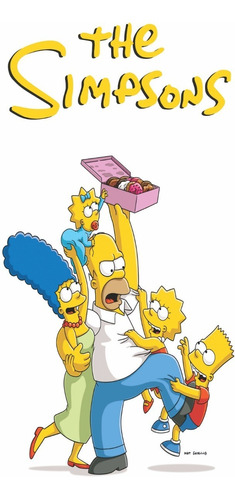 Adesivo De Envelopar A Porta Da Geladeira Simpsons 85x190 Cm