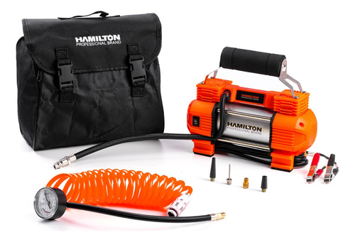 Compresor Portátil Auto 12v Hamilton Profesional +accesorios