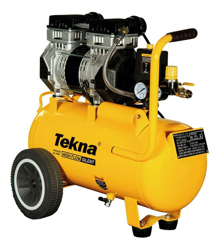 Compressor De Ar 2,5 Hp 24 Litros 9,1 Pés Isento Óleo Tekna 110v