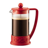 Cafetera Bodum Brazil 8 Tazas 1 Litro Embolo Rojo