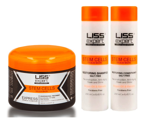 Liss Expert Kit Alisado X 250 + Shampoo + Acondicionador