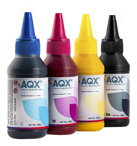 Combo Tinta Sublimación Aqx X 400ml = 100 X Color Estampado Para Epson L3110 L3150 Xp241 Xp211