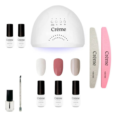 Lámpara UV LED 48W Crème Kit Básico Gelish Uñas Color Teddy | Meses sin interés