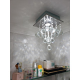 Lustre Plafon De Cristal Quadrado 20x20 Lavabos E Banheiro