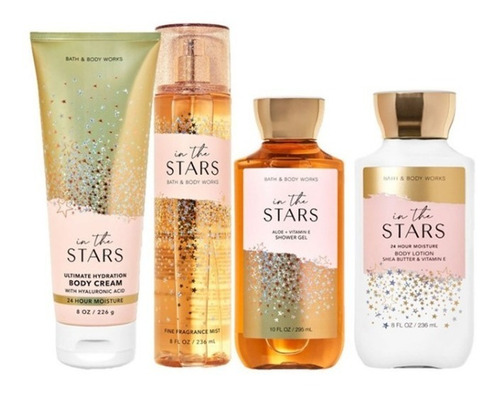 Set  4 Pzs In The Stars  Bath & Body Works 100 % Original