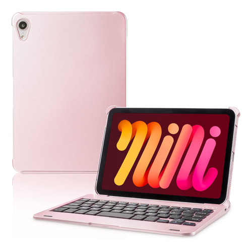 Funda Con Teclado Onhi Para iPad Mini 6 Rose