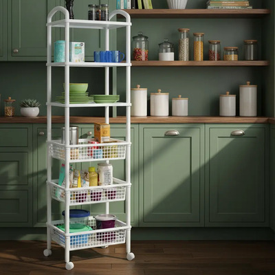 Organizador De Plástico Multiusos Color Blanco
