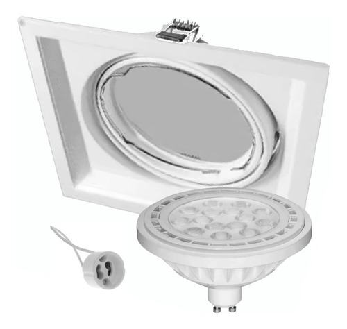 Spot Embutir Cardanico Simple Con Led 11/12w Ar111 Macroled