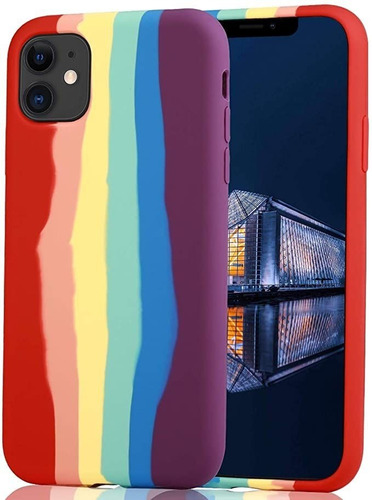 Forro Funda Estuche Silicon Arcoiris Rainbow Para iPhone