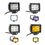 Faro 12 Led Dually Con Estrobo Auto Moto Jeep 4x4 Pvc