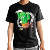 Camiseta Converse Animated Cactus Unisex-negro