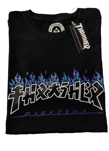 Playera Thrasher Godzilla Charred Black