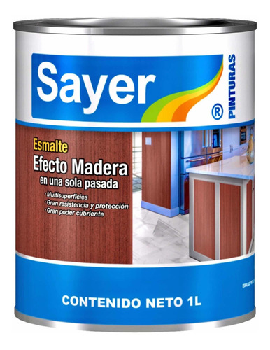 Pintura Esmalte Efecto Madera Para Metal Varios Colores 1l