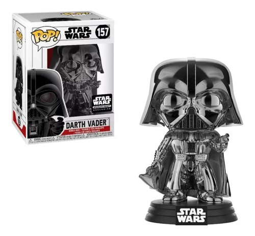 Funko Pop Darth Vader Chrome #157 Star Wars Exclusive Raro