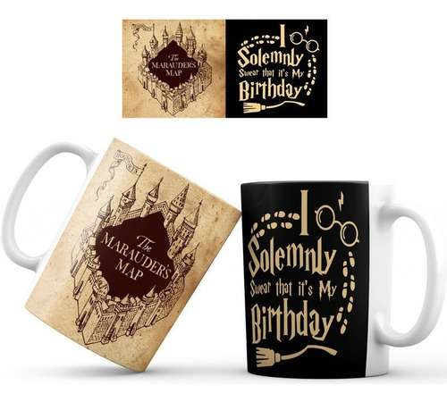 Mug Taza Cumpleaños Harry Potter Regalo Colección Frase Mapa