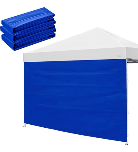 Lona Repuesto Pared Lateral Toldo Plegable 3x4.5 Mts Color Azul