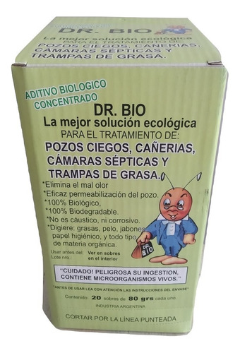 Dr. Bio-destapa Cañería-pozo. Envíos A Todo El País!!! X 20 