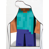 Delantal Cocina Infantil Minecraft Steve Personaje 33x45