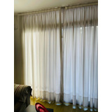 Cortinas Blancas Ventanal Living