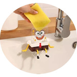 Soporte Esponja De Bob Esponja Cocina Utensilios + Esponja