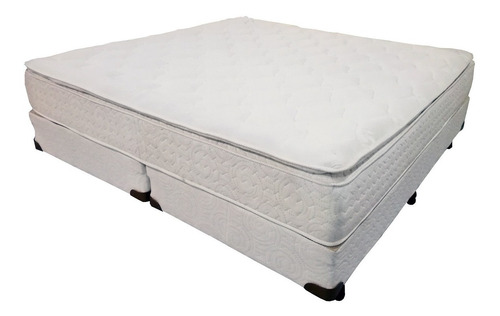 Sommier Y Colchón 200x200 Alta Densidad Doble Pillow Luxe