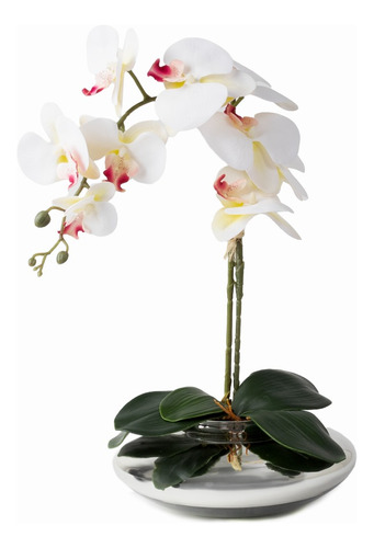 Arranjo Flor Planta Artificial Orquídea Realista 