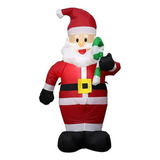 L Navidad Inflable Santa Claus Con Caramelo De Caña De Casa