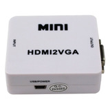 Mini Hdmi A Vga Convertidor Con Audio Hdmi2vga 1080p Adaptad