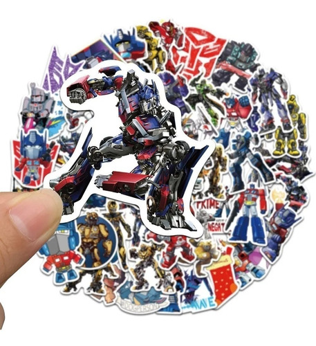 Stickers Autoadhesivos - Transformers (50 Unidades)