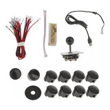 Kit 2 Joysticks Arcade Com 10 Botões Preto