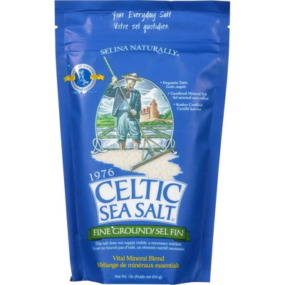 Selina Naturally Fine Ground Celtic Sea Salt 454g | Envío gratis