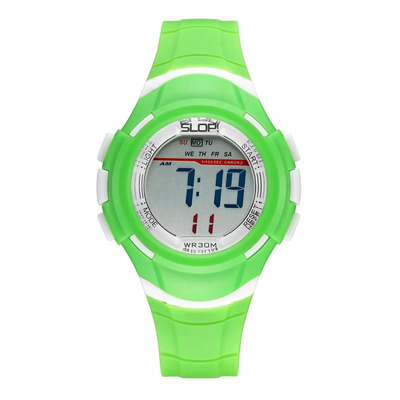 Reloj Digital Infantil Slop Verde SW85596 Resistente Al Agua | Meses sin interés