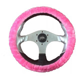 Cubre Volante Funda Auto Mujer Peluche Rosa Femenino