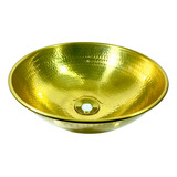 Pia Para Banheiro Lavabo 33cm Dourada Import Válvula Inclusa