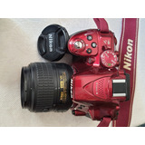 Nikon D5300 18-55mm Vr Kit Dslr Color  Rojo + 55-300mm