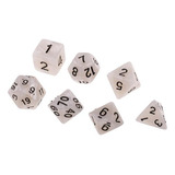 Juego De Cartas D4-d20 De 6 X 7 Dados Acrílicos Con Grano De