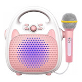 Parlante Karaoke Infantil, Con Micrófono, Lector De Usb Y Sd