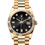 Reloj Compatible Con Rlx-datejust Dorado- Calendario