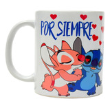 Taza De Ceramica, Stitch, Por Siempre Juntos, Para Pareja