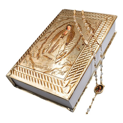 Biblia Boda Matrimonio Repujado Oro + Rosario Cristal Avox | Meses sin interés