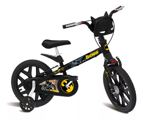 Bicicleta Infantil Aro 16 Batman Pro Bandeirante Cor Preto