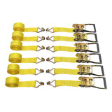 6 Pack 2  X15' Ratchet Strap Tie Down 5000lbs J Hook