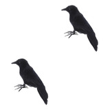 A Cuervo Espanta Palomas Realista Aves Artificiales Con