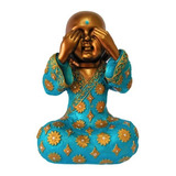 Estátua Decorativa Buda Nada Vejo - 24cm