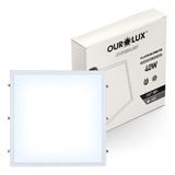 Luminária Plafon Led Embutir Quadrada 62cm 40w Fria Ourolux