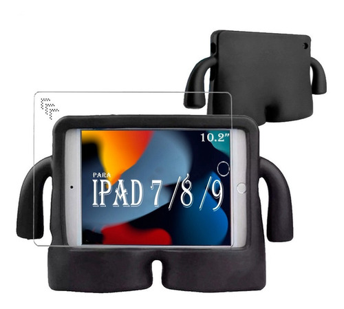 Capa P/ iPad 9 Geração Infantil + Pelicula Vidro Reforçada