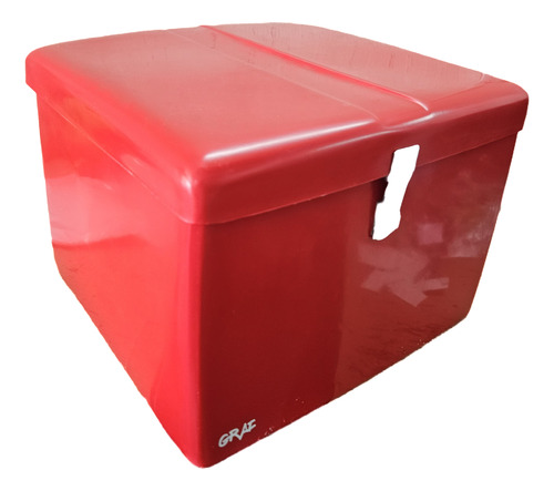 Caja Fibra De Vidrio Roja Delivery Reparto Motocicleta