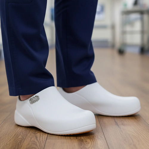 Zapato Medico Blanco Antiderrapante Cocina Chef Stico Nec06
